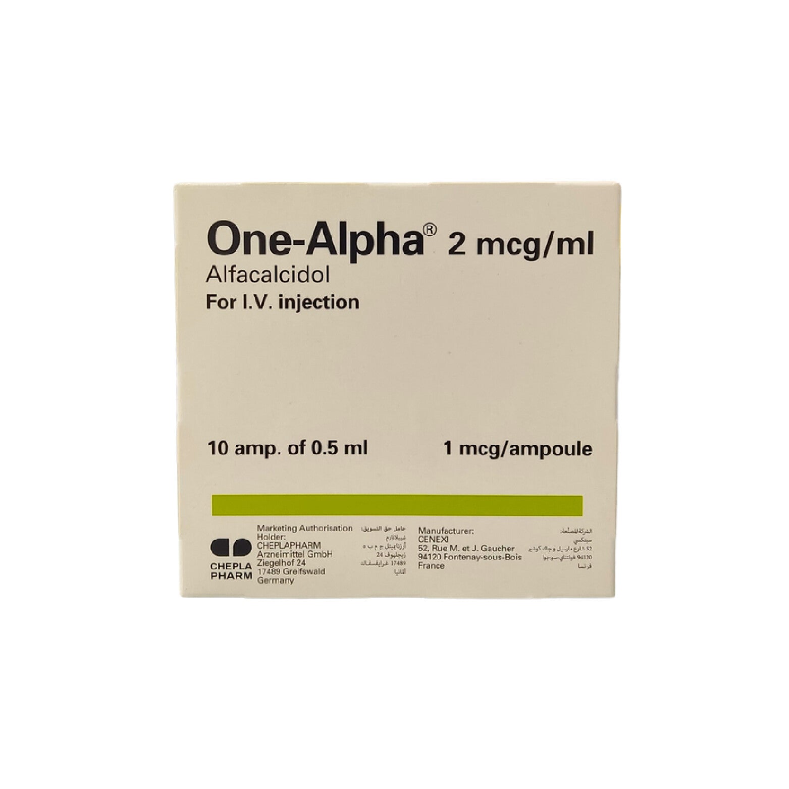One Alpha 2ml Vitamin D Injection - 10 Ampoules