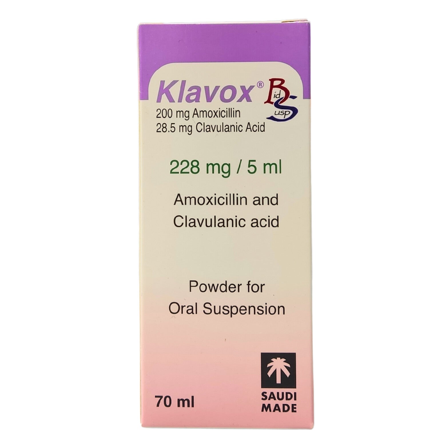 Klavox 228MG 70ML antibiotic