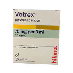 Votrex Pain Relief and Anti-inflammatory Injection 75mg/3ml 5 Ampoules