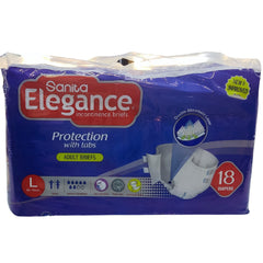 Sanita Elegance Adult Diapers Large - 18 Pcs