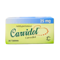 Carvidol 25MG tablet heart support 30 Tabs