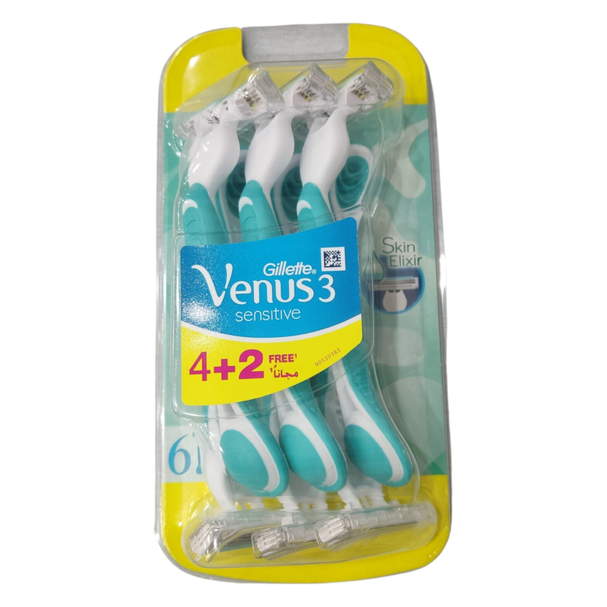 Gillette Venus 3 Sensitive Razors â€“ For Sensitive Skin Care (6 Pieces)