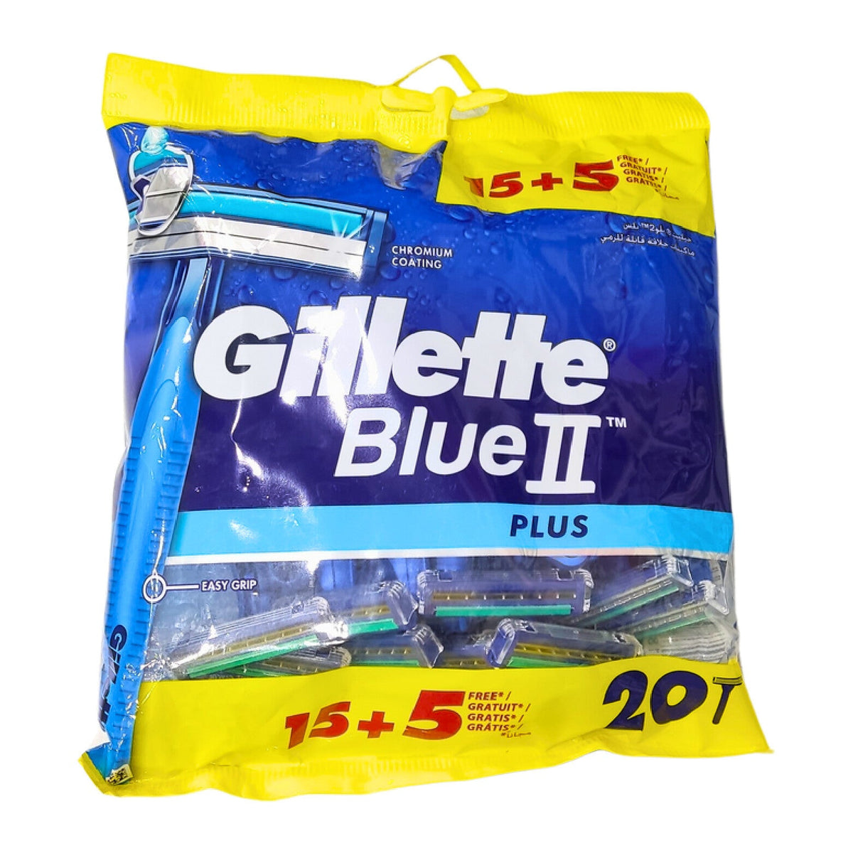 Gillette Blue Ii Plus Razors-Value Pack 15+5 For Comfortable MenS Shaving