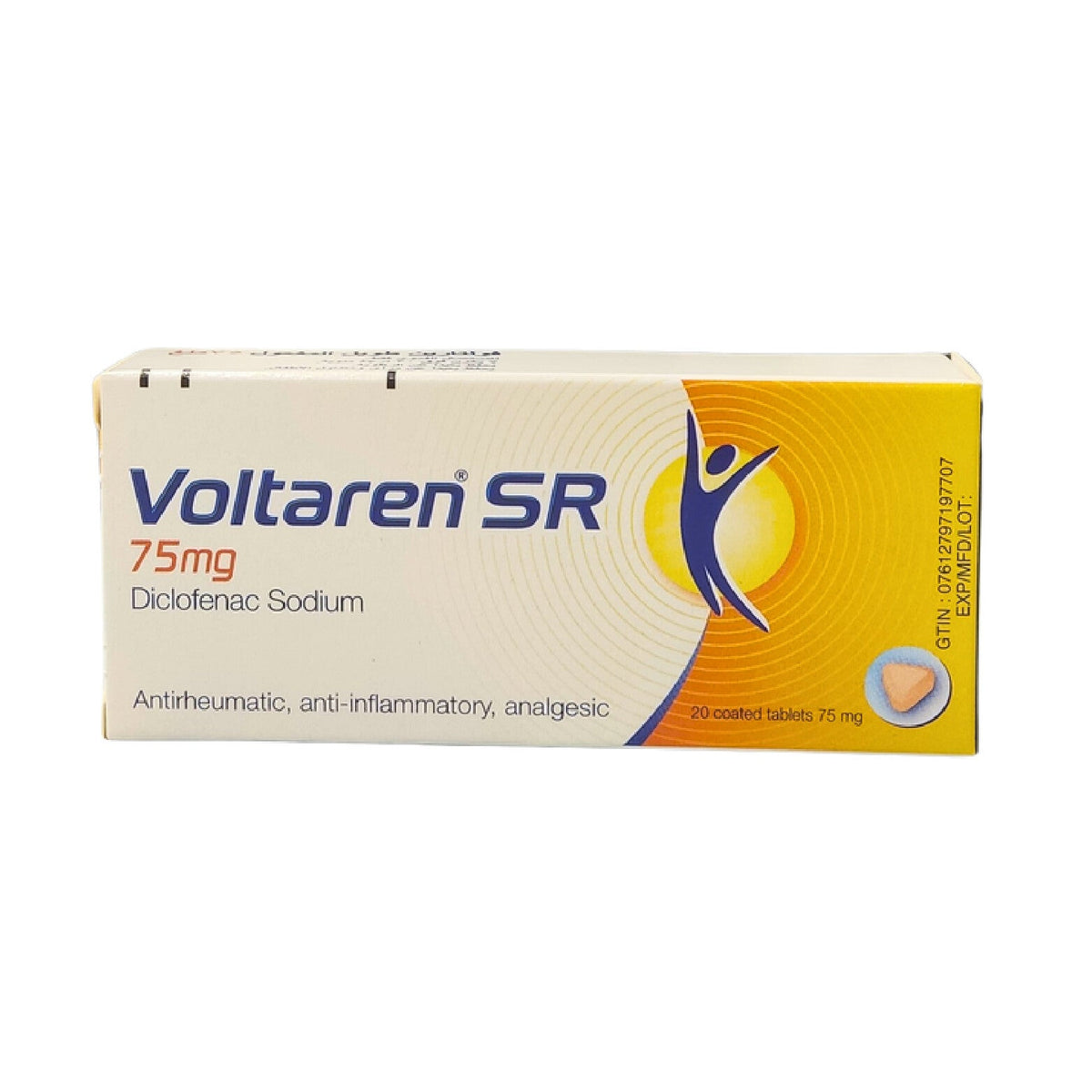 Voltaren 75MG slow release for pain 20 Tabs