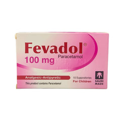 Fevadol 100MG suppository pain relief 10 Supp