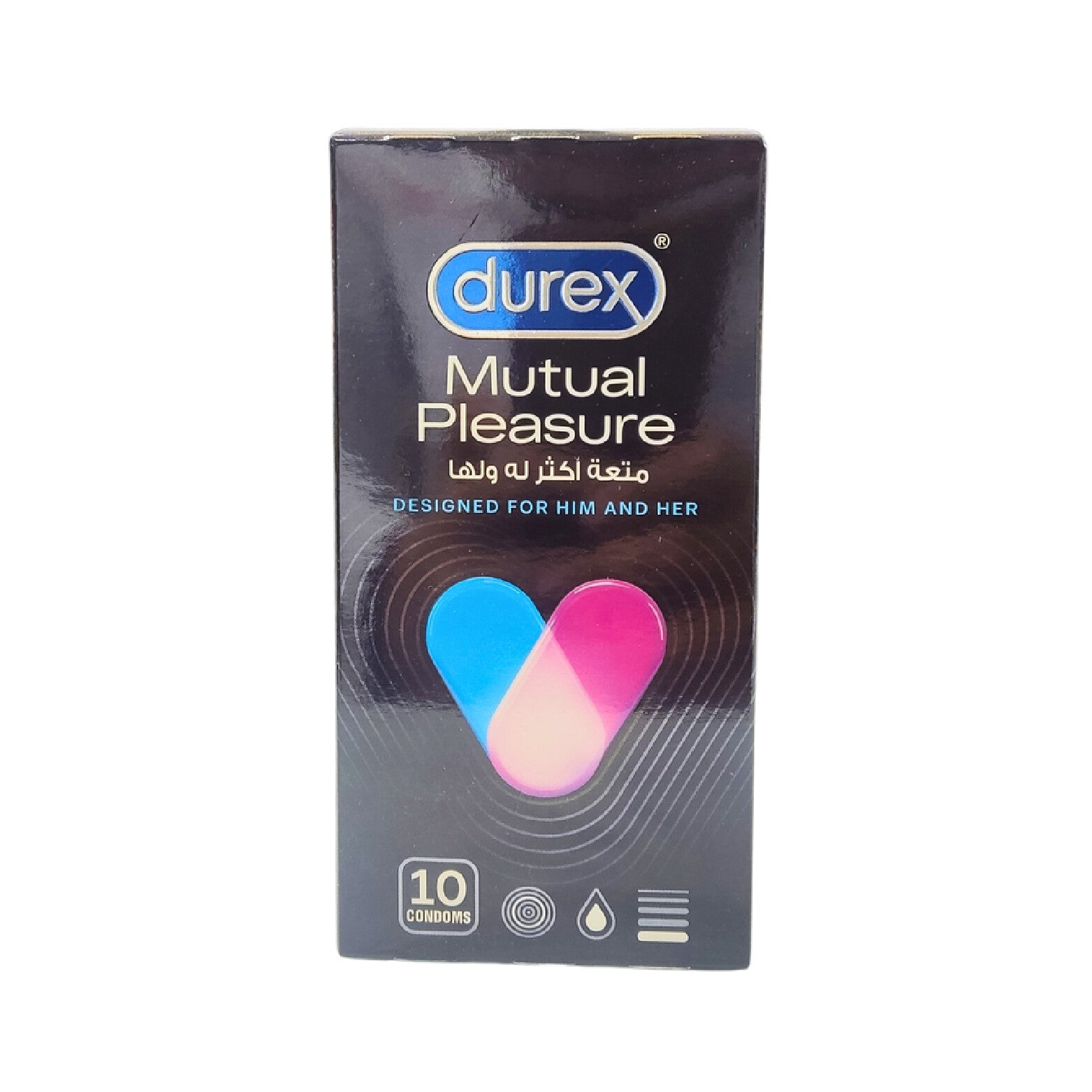 Durex Mutual Pleasure Performax Intense Condoms-Enhance Pleasure For Both Partners-Pack Of 10