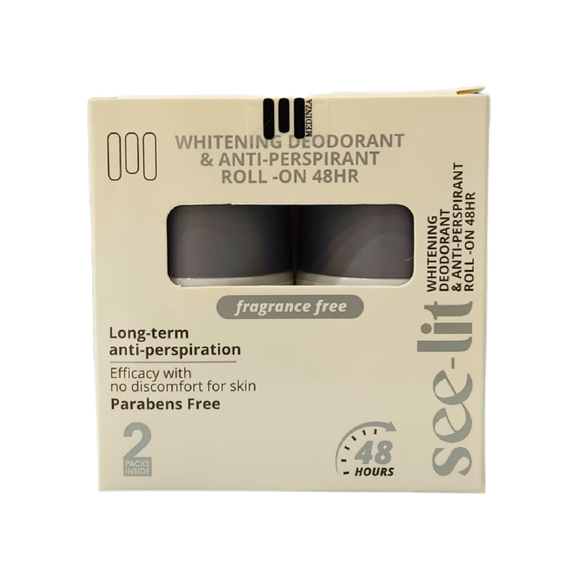 Fragrance Free Roll Deo 2Ã—50 ML SEE LIT MEDINZA