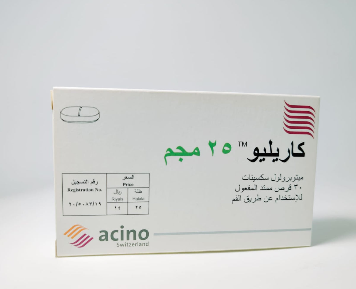 Carelio Retard 25 Mg 30 Tablets